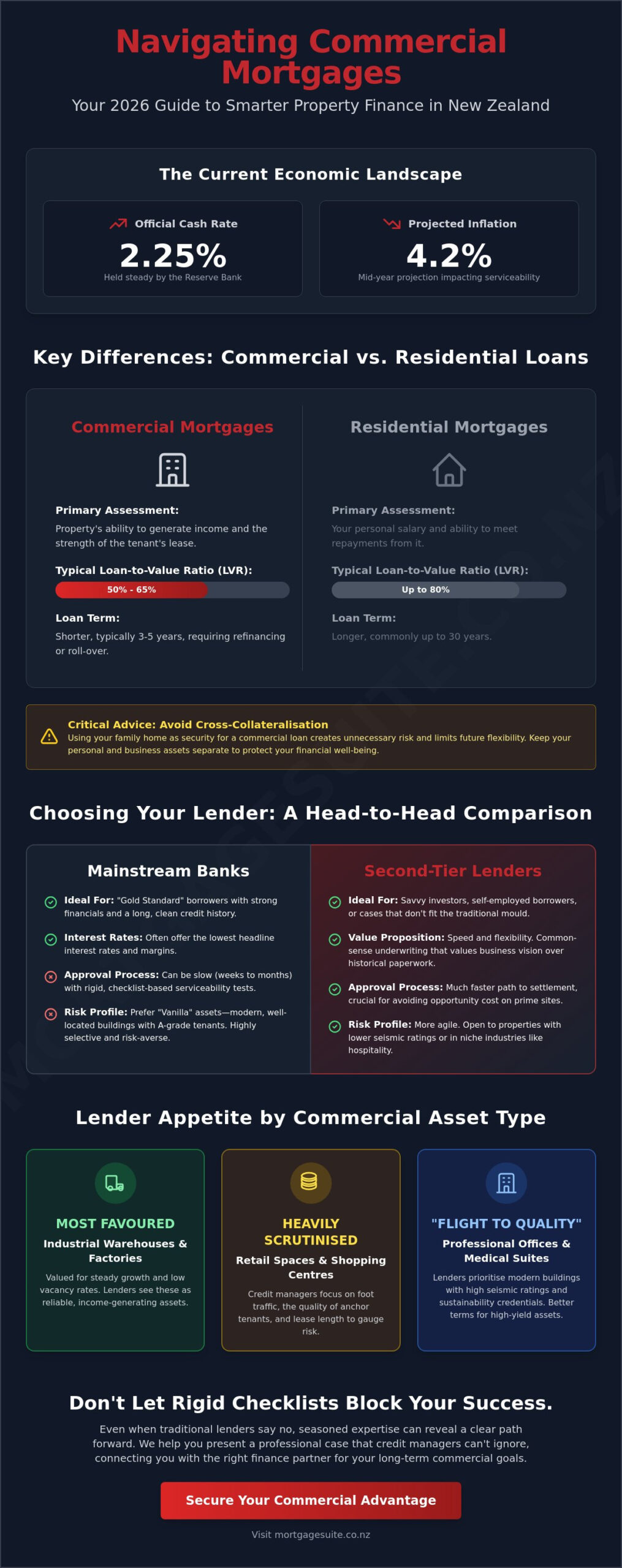 Commercial Mortgage New Zealand: Comparing Mainstream Banks vs 2nd Tier Lenders in 2026